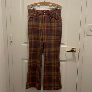 Anthropologie plaid trousers